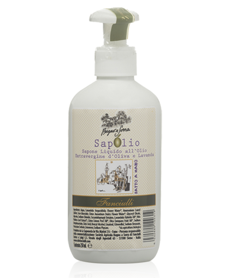 Sapone all'olio extravergine d'oliva dispenser