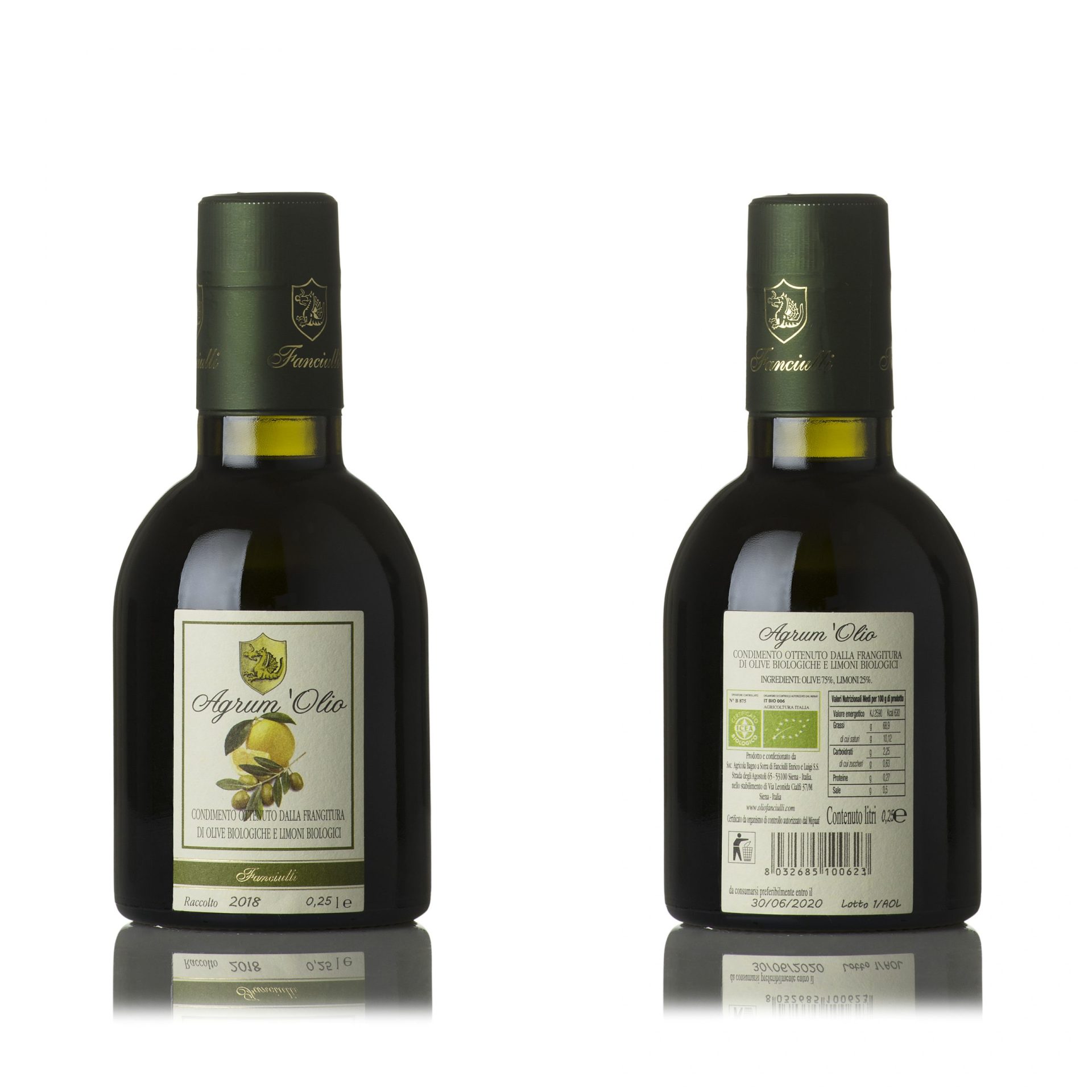 condimenti agrumi olio extra vergine d'oliva toscano biologico Fanciulli