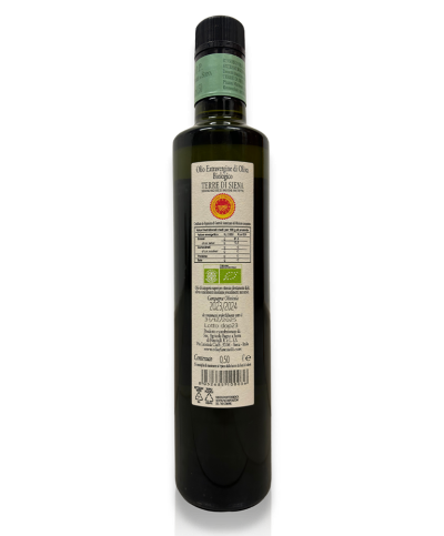 Olio Extravergine Biologico Terre di Siena DOP 500 ML etichetta