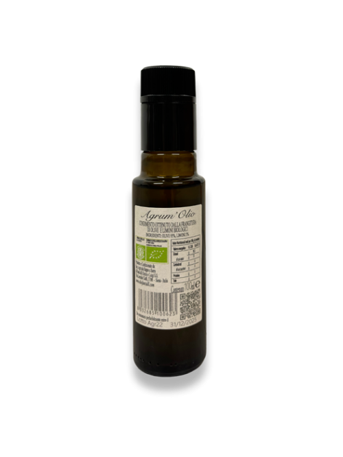 Extra virgin olive oil and lemon bottle 100ML retro